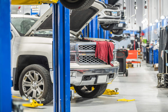Car dealership auto service area vehicles maintena rs